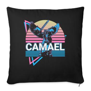Camael Archangel Khamuel Retro - Sofa pillowcase 17,3'' x 17,3'' (45 x 45 cm) - black - Front
