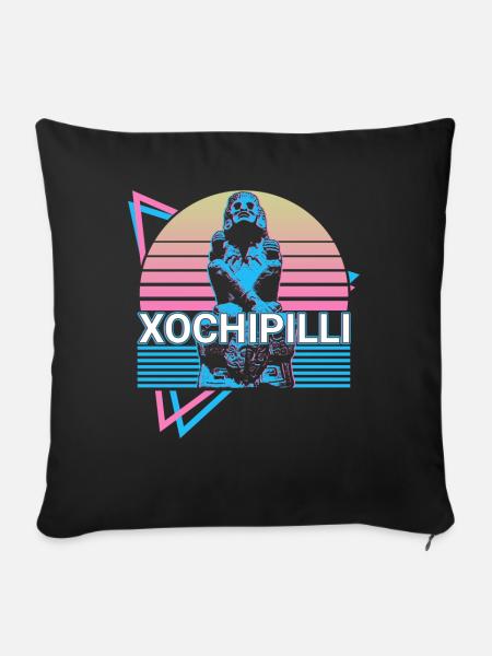 Xochipilli Aztekengott Retro - Sofakissenbezug 45 x 45 cm - Schwarz