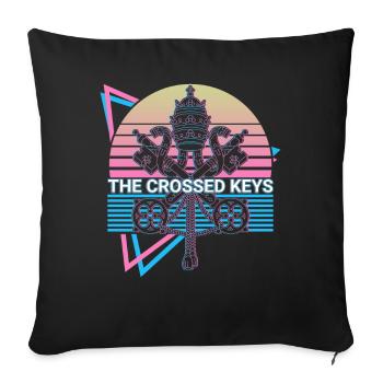 Les clés croisées Drapeau du Vatican Saint-André - Housse de coussin décorative 45 x 45 cm - noir - Devant