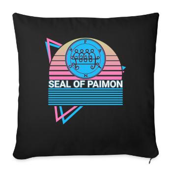 Sceau de Paimon Retro - Housse de coussin décorative 45 x 45 cm - noir - Devant