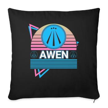 Awen Druid Paganism Celtic Wiccan Retro - Sofa pillowcase 17,3'' x 17,3'' (45 x 45 cm) - black - Front