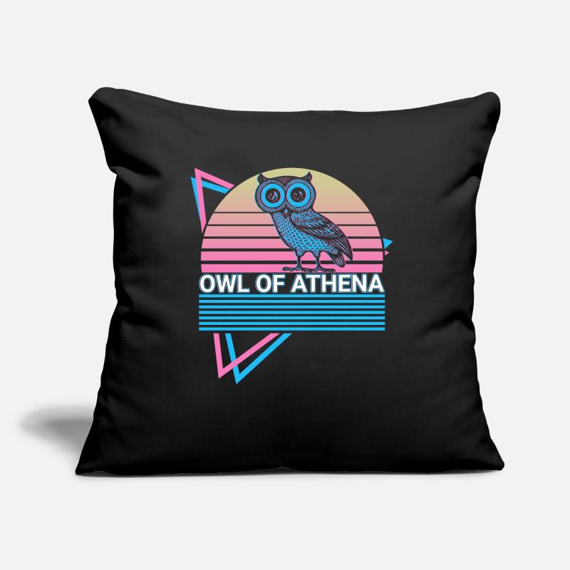 Eule der Athene Retro Sofakissenbezug 45 x 45 cm