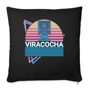 Viracocha Inca Retro - Sofa pillowcase 17,3'' x 17,3'' (45 x 45 cm) - black - Front