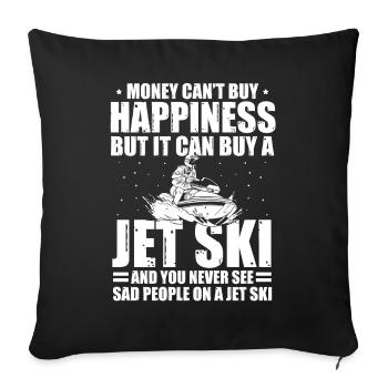 L’argent du jet ski n’achète pas déjà de la gaieté Jet Ski - Housse de coussin décorative 45 x 45 cm - noir - Devant