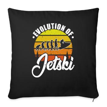 Evolution De Jetski Vintage Water Sports Jet Boat - Housse de coussin décorative 45 x 45 cm - noir - Devant