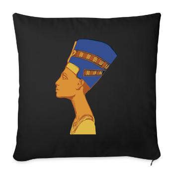 Egyptian Queen Egypt - Sofa pillowcase 17,3'' x 17,3'' (45 x 45 cm) - black - Front