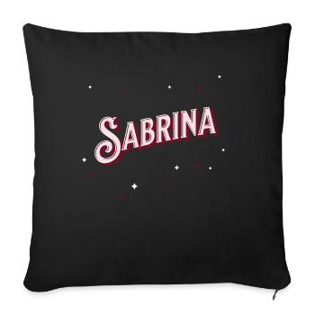 Sabrina Namen personalisiert - Sofakissenbezug 45 x 45 cm - Schwarz - Vorne
