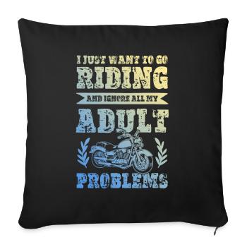 Ride Motorcycle - Sofa pillowcase 17,3'' x 17,3'' (45 x 45 cm) - black - Front