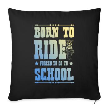 Ride Motorrad - Sofakissenbezug 45 x 45 cm - Schwarz - Vorne