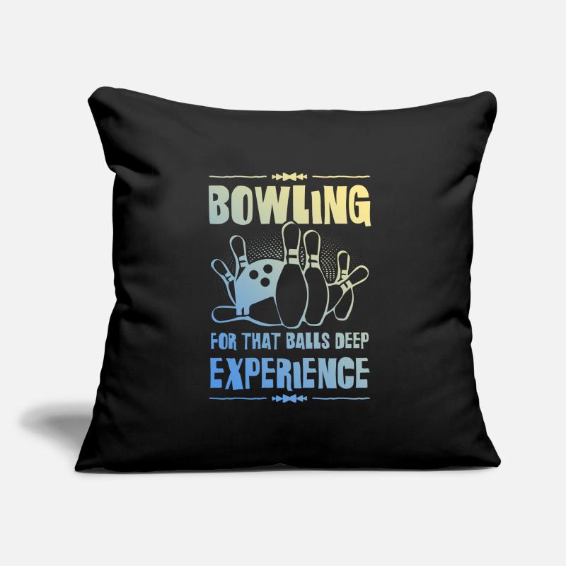 Expérience de bowling Housse de coussin décorative 45 x 45 cm