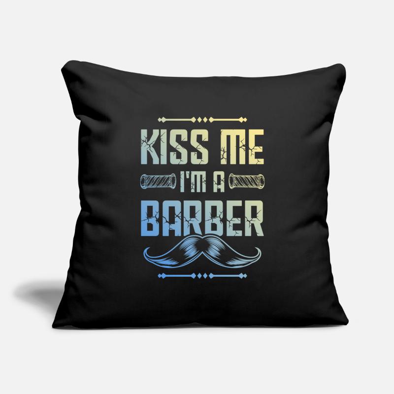 Embrasse-moi Barbier Housse de coussin décorative 45 x 45 cm