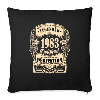 Cadeau du 40e anniversaire Mythe Légende Original - Housse de coussin décorative 45 x 45 cm - noir - Devant