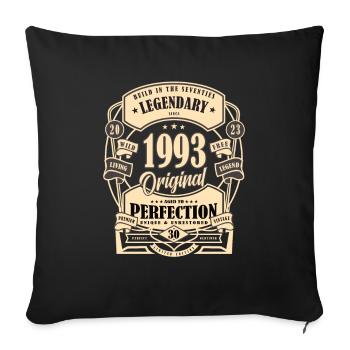 Cadeau du 30e anniversaire Mythe Légende Original - Housse de coussin décorative 45 x 45 cm - noir - Devant