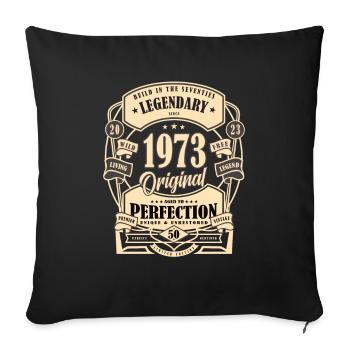 Cadeau du 50e anniversaire Mythe Légende Original - Housse de coussin décorative 45 x 45 cm - noir - Devant