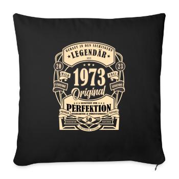 Cadeau du 50e anniversaire Mythe Légende Original - Housse de coussin décorative 45 x 45 cm - noir - Devant