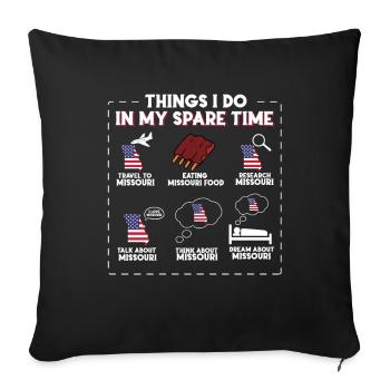 Missouri - Housse de coussin décorative 45 x 45 cm - noir - Devant