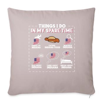 Indiana - Housse de coussin décorative 45 x 45 cm - taupe clair - Devant