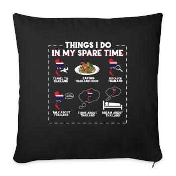 Thaïlande - Housse de coussin décorative 45 x 45 cm - noir - Devant