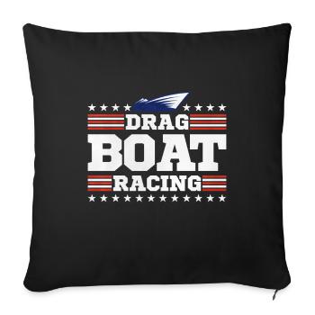 Drachenbootrennen Drachenboot - Sofakissenbezug 45 x 45 cm - Schwarz - Vorne