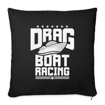 Drachenbootrennen Drachenboot - Sofakissenbezug 45 x 45 cm - Schwarz - Vorne