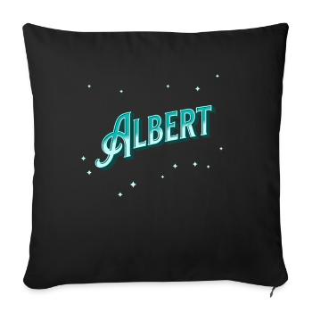 Albert name personalized - Sofa pillowcase 17,3'' x 17,3'' (45 x 45 cm) - black - Front