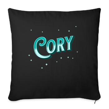 Cory name personalized - Sofa pillowcase 17,3'' x 17,3'' (45 x 45 cm) - black - Front