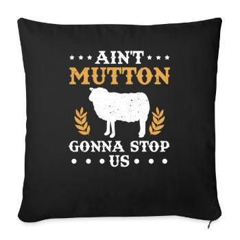 Sheep Rider Ain't Mutton Gonna Stop Us Gift - Sofa pillowcase 17,3'' x 17,3'' (45 x 45 cm) - black - Front