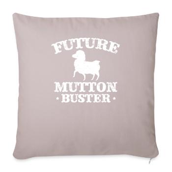 Future Mutton Buster Kids Sheep Riding School - Housse de coussin décorative 45 x 45 cm - taupe clair - Devant