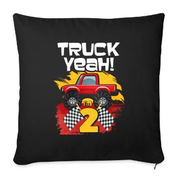 2ème anniversaire - Housse de coussin décorative 45 x 45 cm - noir - Devant