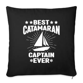 Catamaran - Sofa pillowcase 17,3'' x 17,3'' (45 x 45 cm) - black - Front