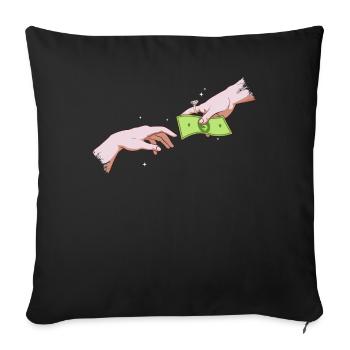 Nouvelle Monnaie Esthétique Merry Création par Adam - Housse de coussin décorative 45 x 45 cm - noir - Devant