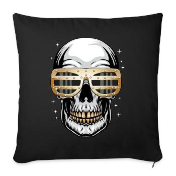 New Money Aesthetics Gothic Skull Goth - Sofa pillowcase 17,3'' x 17,3'' (45 x 45 cm) - black - Front