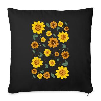 Bloomcore Esthétique Tournesols Flowercore Cott - Housse de coussin décorative 45 x 45 cm - noir - Devant