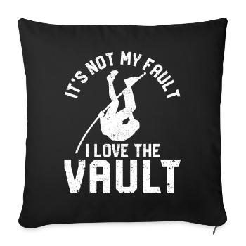 Fun Pole Vault Pole Vault Pole Vault - Sofa pillowcase 17,3'' x 17,3'' (45 x 45 cm) - black - Front