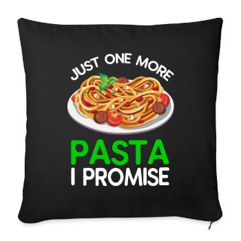 Encore une pâte, promise - Housse de coussin décorative 45 x 45 cm - noir - Devant