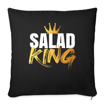 Salad King - Sofa pillowcase 17,3'' x 17,3'' (45 x 45 cm) - black - Front