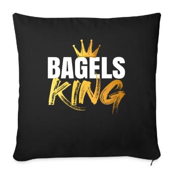 Bagel Bagels Gift - Sofa pillowcase 17,3'' x 17,3'' (45 x 45 cm) - black - Front