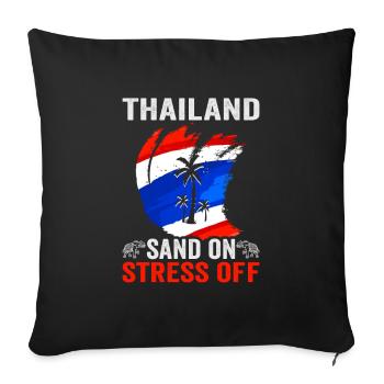 Thaïlande Beach Holiday by the Sea Design Beach Motif - Housse de coussin décorative 45 x 45 cm - noir - Devant