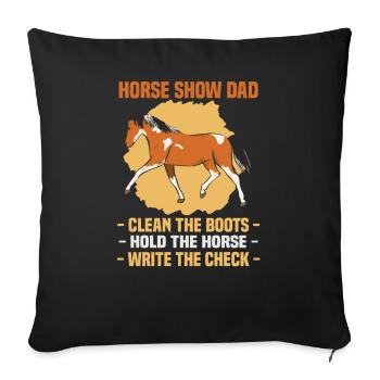 Equestrian and equestrian design for horse lovers - Sofa pillowcase 17,3'' x 17,3'' (45 x 45 cm) - black - Front