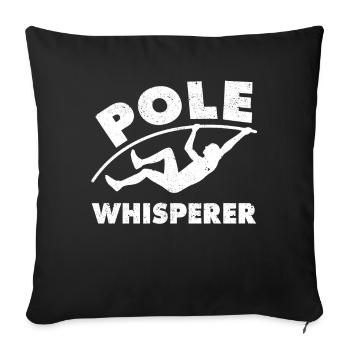 drôle saut à la perche saut à la perche saut à la perche - Housse de coussin décorative 45 x 45 cm - noir - Devant
