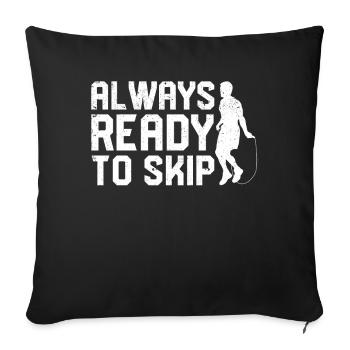 Lustiges Springseil Springseil springen Seil sprin - Sofakissenbezug 45 x 45 cm - Schwarz - Vorne