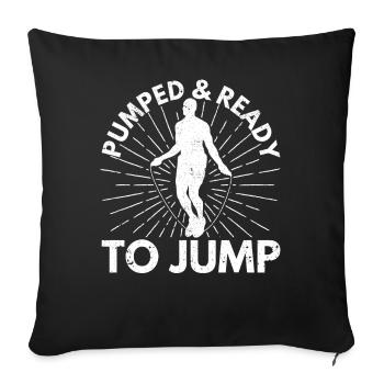 Funny Jump Rope Jump Rope Inflated & Ready - Sofa pillowcase 17,3'' x 17,3'' (45 x 45 cm) - black - Front