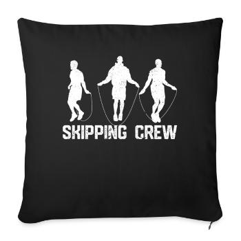 Funny skipping rope skipping rope jumping rope sprin - Sofa pillowcase 17,3'' x 17,3'' (45 x 45 cm) - black - Front