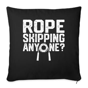 Funny skipping rope jumping rope jumping rope for - Sofa pillowcase 17,3'' x 17,3'' (45 x 45 cm) - black - Front