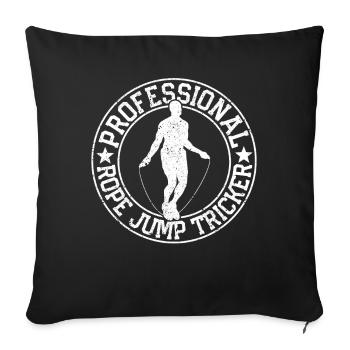 Funny Skipping Rope Skipping Rope Jumping Rope Tricks - Sofa pillowcase 17,3'' x 17,3'' (45 x 45 cm) - black - Front
