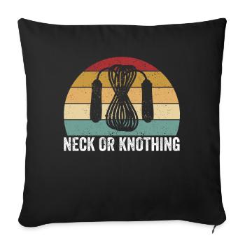 Funny Skipping Rope Skipping Rope Skipping Rope Neck or - Sofa pillowcase 17,3'' x 17,3'' (45 x 45 cm) - black - Front