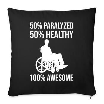 Funny Spinal Cord Injury Wheelchair Cross-Section - Sofa pillowcase 17,3'' x 17,3'' (45 x 45 cm) - black - Front