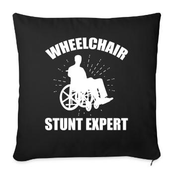 Funny Spinal Cord Injury Wheelchair Cross-Section - Sofa pillowcase 17,3'' x 17,3'' (45 x 45 cm) - black - Front