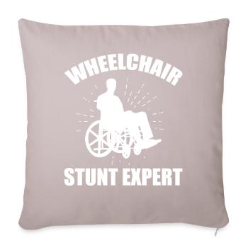 Drôle de lésion de la moelle épinière Coupe transversale du fauteuil roulant - Housse de coussin décorative 45 x 45 cm - taupe clair - Devant