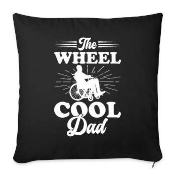 Funny Spinal Cord Injury Wheelchair Cross-Section - Sofa pillowcase 17,3'' x 17,3'' (45 x 45 cm) - black - Front